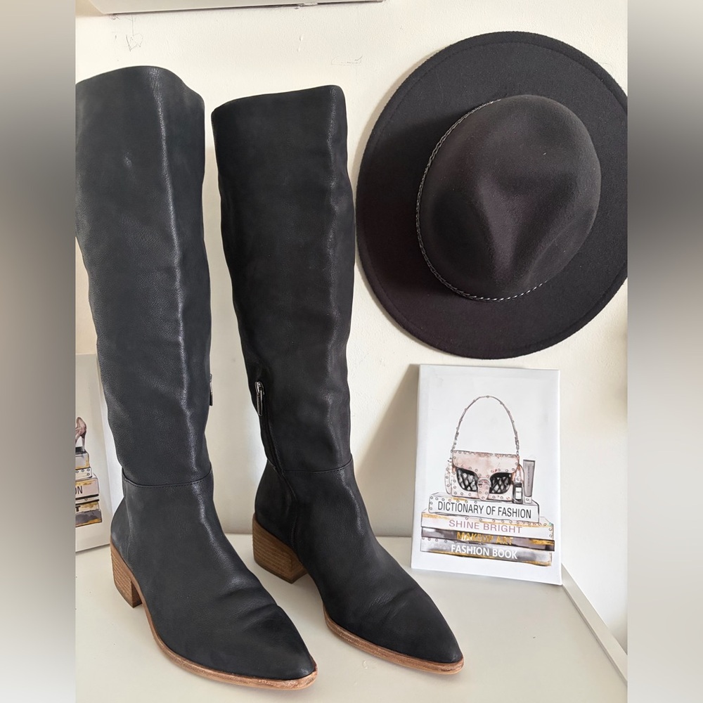 Vince Camuto Black Over the Knee Boots